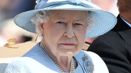 La reine Elizabeth II, lors des célébrations de son 91e anniversaire, le 17 juin 2017, à Buckingham Palace.&nbsp; (CHRIS J RATCLIFFE / AFP)