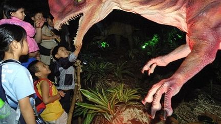 Dinosaure du Jurassic dans un parc d'attractions en Chine. (AFP/Ted ALJIBE)