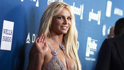 La chanteuse Britney Spears lors d'un gala à Beverly Hills (Californie), le 12 avril 2018. (VALERIE MACON / AFP)