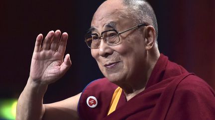 Le dalaï lama à Strasbourg, le 15 septembre. (PATRICK HERTZOG / AFP)