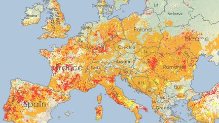 Carte de la sécheresse au niveau européen pour la fin juin 2022. (JRC / COMMISSION EUROPEENNE)