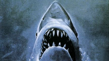 L'affiche du film "Les Dents de la mer" de Steven Spielberg&nbsp;(1975). (ZANUCK/BROWN PRODUCTIONS / COLLECTION CHRISTOPHEL VIA AFP)