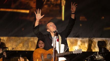 Chris Martin sur scène avec son groupe Coldplay le 20 janvier 2020 à Los Angeles, au Palladium, à l'occasion du Martin Luther King Day (CHRISTOPHER POLK / VARIETY / REX / SIPA / SHUTTERSTOCK)