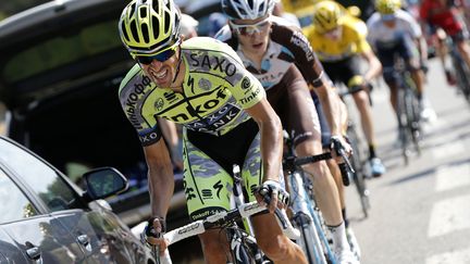 Alberto Contador en plein effort (YUZURU SUNADA / BELGA MAG)