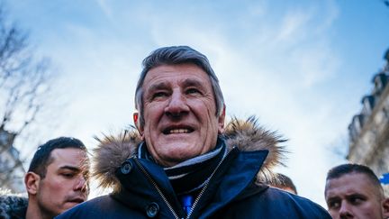 Philippe de Villiers lors de la marche contre l'avortement, le 22 janvier 2017 à Paris.&nbsp; (DENIS MEYER / HANS LUCAS)