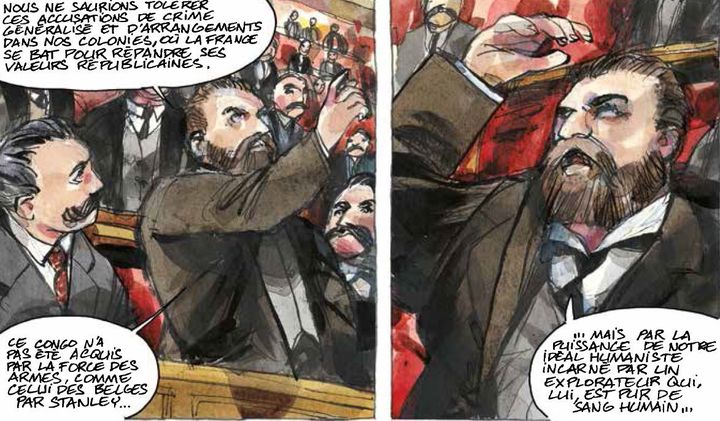 Extrait de la BD «Congo 1905» : Jaurès à l'Assemblée (Futuropolis Bailly et Thil)