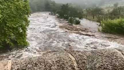 Capture d'écran d'une vidéo captée à Saint-André de Majencoules (Gard), le 19 septembre 2020. (SAPEURS POMPIERS DU GARD)