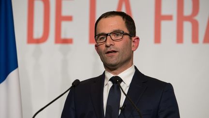 Gros plan sur le programme économique que défend Benoît Hamon en vue de la présidentielle.&nbsp; (QUENTIN VEUILLET /WOSTOK PRESS / MAXPPP)