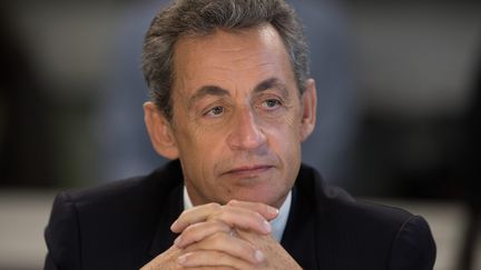 Nicolas Sarkozy expose son programme devant la rédaction du "Parisien", le 10 novembre 2016. (MATTHIEU DE MARTIGNAC / MAXPPP)