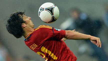 David Silva, un des meilleurs espagnols contre l'Irlande lors de la victoire 4-0 de la Roja, le 14 juin 2012. (GABRIEL BOUYS / AFP)