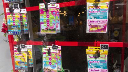 Des jeux de hasard en vente en Belgique le 19 mai 2023. (LEYLA VIDAL / MAXPPP)