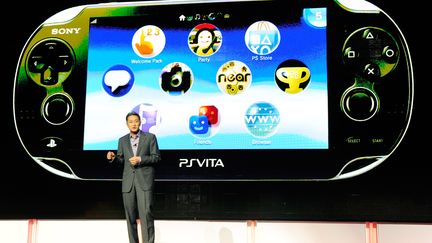 La pr&eacute;sentation de la PS Vita, le 9 janvier 2012, &agrave; Las Vegas (Nevada). (ETHAN MILLER / GETTY / AFP)