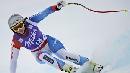 Première victoire de sa carrière pour Kaufmann-Abderhalden à Val d'Isère (PHILIPPE DESMAZES / AFP)