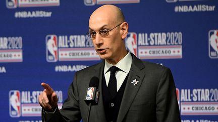 Adam Silver, le patron de la NBA, le 15 février 2020. (STACY REVERE / GETTY IMAGES NORTH AMERICA)