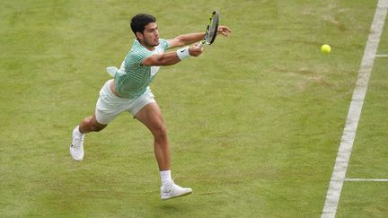 Carlos Alcaraz au tournoi du Queen's, le mardi 20 juin 2023. (MAXPPP)