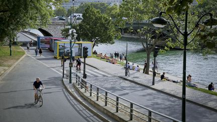 La&nbsp;voie Georges-Pompidou, à Paris, le 10 septembre 2016. (MAXPPP)