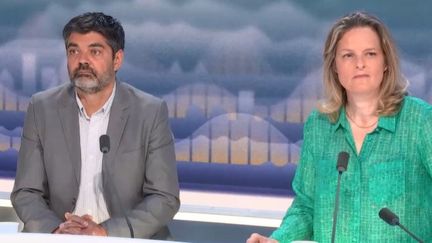 Sylvain Courage et Sophie de Ravinel, les informés de franceinfo le 22 avril 2022 (FRANCEINFO / RADIO FRANCE)