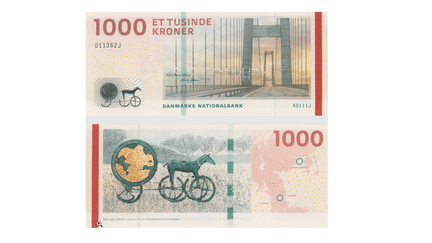 The 1,000 Danish crown note will be withdrawn from circulation by May 2025, the country's central bank has announced.  (DANISH CENTRAL BANK)