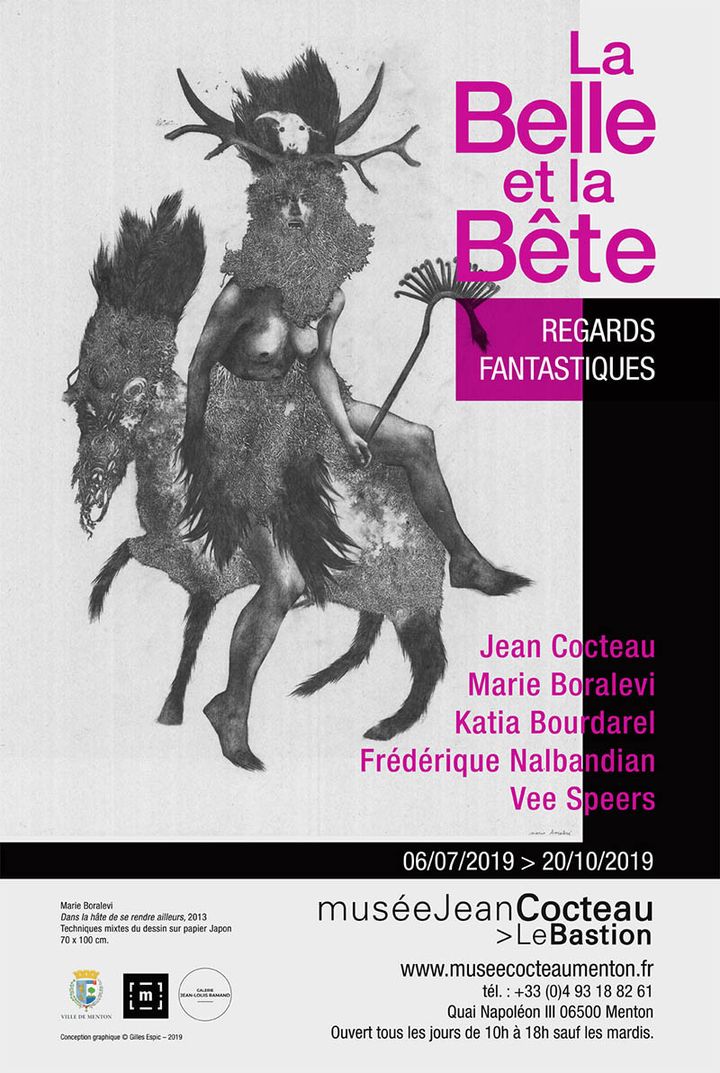 L'affiche de l'exposition "La Belle et la Bête, regards fantastiques" (Musée Jean Cocteau Le Bastion)