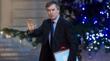 Le ministre d&eacute;l&eacute;gu&eacute; au Budget, J&eacute;r&ocirc;me Cahuzac, &agrave; son arriv&eacute;e &agrave; l'Elys&eacute;e, le 10 janvier 2013 &agrave; Paris.&nbsp; (BERTRAND LANGLOIS / AFP)