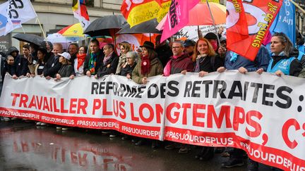 Manifestation contre le recul de l'âge de départ à la retraite, le 14 avril 2023 à Paris (JULIEN MATTIA / LE PICTORIUM / MAXPPP)