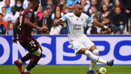 Dimitri Payet et les siens n'ont pas trouvé la solution lors du match entre l'OM et le FC Metz le 7 novembre 2021, à l'Orange Vélodrome à Marseille. (SYLVAIN THOMAS / AFP)