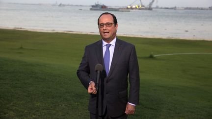 &nbsp; (François Hollande était en Egypte pour l'inauguration de l'extension du canal de Suez © Maxppp)