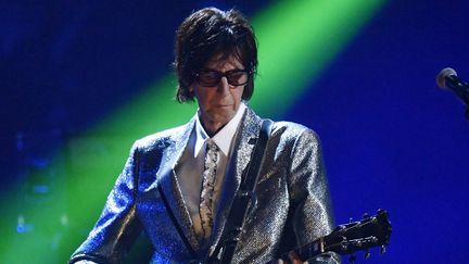 Ric Ocasek, chanteur du groupe The Cars, à Cleveland (Etats-Unis) le 14 avril 2018 (DAVID RICHARD/AP/SIPA / SIPA)