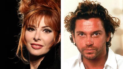 Mylène Farmer à Paris en 2011 et Michael Hutchence à Paris en 1996. (BUKAJLO FREDERIC / SIPA  et SIPA PHOTOGRAPHE)