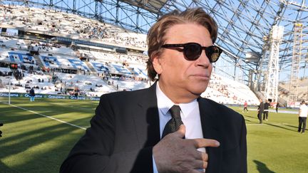 Bernard Tapie de passage au stade Vélodrome à Marseille (GERARD JULIEN / AFP)