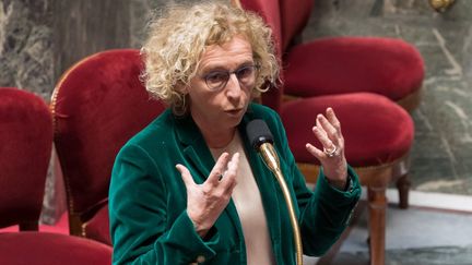 Muriel Pénicaud, lors des questions au gouvernement, à l'Assemblée nationale, le 24 mars 2020. (JACQUES WITT / POOL)