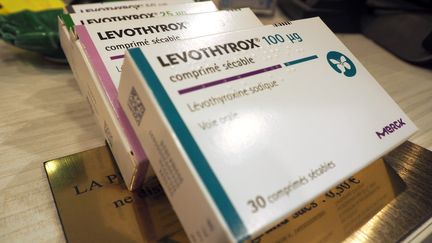 Image d'illustration de boîtes de Levothyrox, en décembre 2018. (CHRISTIAN BOHMER / DPA / AFP)