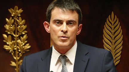 Le Premier ministre, Manuel Valls, &agrave; l'Assembl&eacute;e nationale, mardi 8 avril 2014.&nbsp; ( CHARLES PLATIAU / REUTERS)