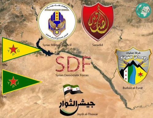 Les Forces démocratiques syriennes regroupent des mouvements kurdes (YPG et YPJ), des mouvements arabes et des chrétiens syriaques. (DR)