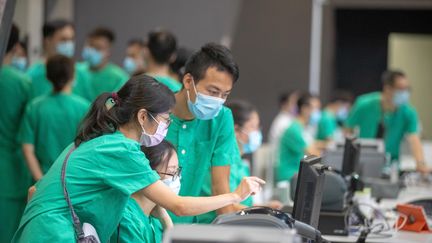 Un hôpital de Hong Kong, accueillant des patients Covid-19, le 1er août 2020. (EYEPRESS NEWS)