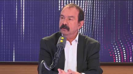 Philippe Martinez, le secrétaire général de la CGT, invité du "8h30 Fauvelle-Dély", mercredi 17 avril 2019.&nbsp; (FRANCEINFO / RADIOFRANCE)