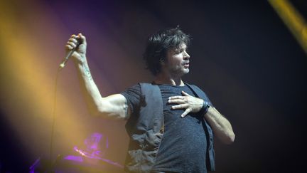 Bertrand Cantat sur scène à Paris, au Zénith, le 7 juin 2018 (FREDERIC DUGIT / PhotoPQR / Le Parisien / MAXPPP)