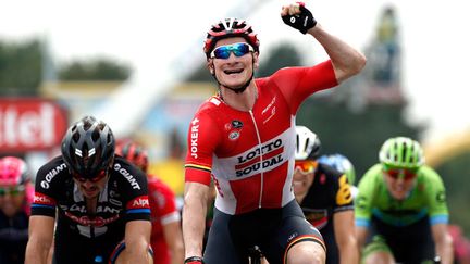 &nbsp; (André Greipel à son arrivée à Valence © Reuters/Benoit Teissier)