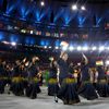 La délégation indienne défile lors de la cérémonie d'ouverture des Jeux olympiques de Rio (Brésil), le 5 août 2016. (CAMERON SPENCER / GETTY IMAGES SOUTH AMERICA)