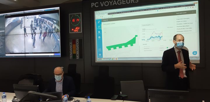 Le PC Voyageurs, installé près de la gare de l'Est à Paris, le 14 mai 2020. (RAPHAEL EBENSTEIN / RADIO FRANCE)