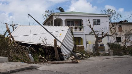 L'île de Saint-Martin a été durement touchée par le passage de l'ouragan Irma, le 7 septembre 2017. (LIONEL CHAMOISEAU / AFP)