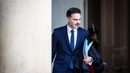 Le ministre du Budget, Laurent Saint-Martin, à Paris, le 1er octobre 2024. (XOSE BOUZAS / HANS LUCAS / AFP)