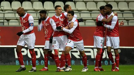 Reims a validé sa montée en Ligue 1 (CHRISTIAN LANTENOIS L'UNION/L'ARDENNAIS / MAXPPP)