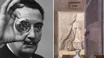 Dalí et la science, c'est le thème choisi pour son exposition de l'été par le Musée d'art moderne de Céret (Pyrénées-Orientales). L'artiste qu'André Breton définissait comme "le prince de l'intelligence catalane" s'est intéressé à l'astrophysique, à la théorie de la relativité, à la psychanalyse, à la génétique, a rencontré les savants de son temps et nourri son art de la science. L'exposition propose un parcours autour des disciplines scientifiques qui l'ont intéressé, avec 180 de ses œuvres ainsi que des œuvres de Man Ray, Brassaï, Buñuel et des objets. Jusqu'au 1er octobre 2017. Ici, à gauche, Philippe Halsman, "CBS Morning Show", 1956 – A droite, Salvador Dalí, "Métamorphose d'un buste d'homme en scène inspiré par Vermeer" ou "Triple image. Portrait de Franco", 1939, Collection particulière 
 (A gauche Philippe Halsman / Archives Halsman. Droits d&#039;image de Salvador Dalí réservés. Fundació Gala-Salvador Dalí, Figueres, 2017 A droite © Salvador Dalí, Fundació Gala-Salvador Dalí / Adagp, Paris, 2017  )