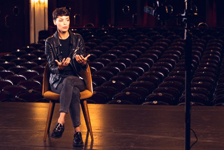 L'actrice Bérénice Bejo pour la pièce "Les gens de Bilbao naissent où ils veulent", mis en scène par Johanna Boyé au Théâtre Marigny. (THEATRE MARIGNY)