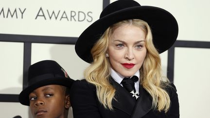 La chanteuse Madonna lors de la 56e c&eacute;r&eacute;monie des Grammy Awards &agrave; Los Angeles (Etats-Unis), 26 janvier 2014. (DANNY MOLOSHOK / REUTERS)