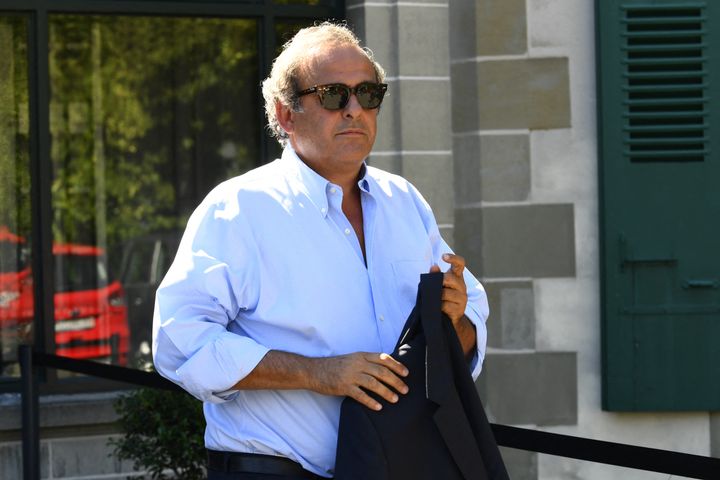 Michel Platini, le 25 août 2016 à Lausanne. (ALAIN GROSCLAUDE / AFP)