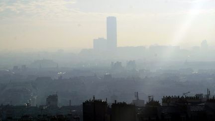 Pic de pollution sur Paris le 6 décembre 2016. (BRUNO LEVESQUE / MAXPPP)