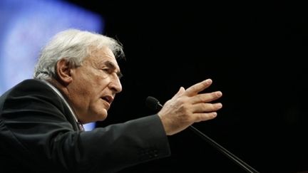 Dominique Strauss-Kahn, lors d'une réunion annuelle du FMI, le 8 octobre 2010. (AFP - Kimihiro Hoshino)