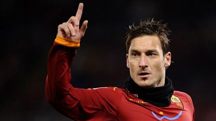 Le capitaine éternel de la Roma Francesco Totti (FILIPPO MONTEFORTE / AFP)